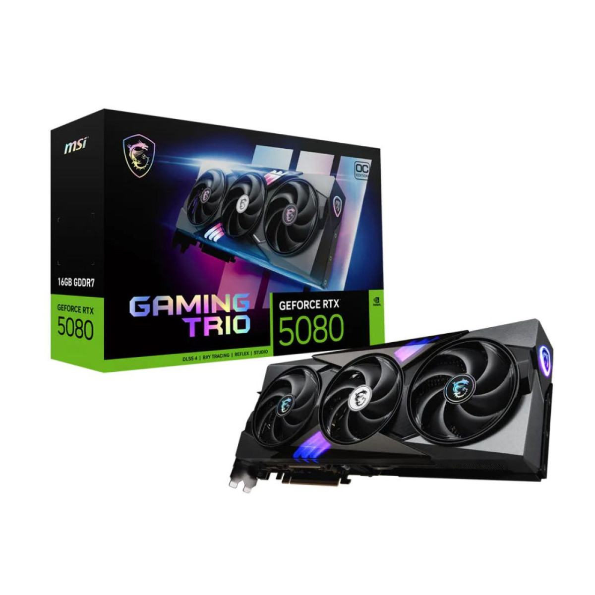 MSI GeForce RTX 5080 GAMING TRIO OC - 16GB MSI GeForce RTX 5080 GAMING TRIO OC - 16GB