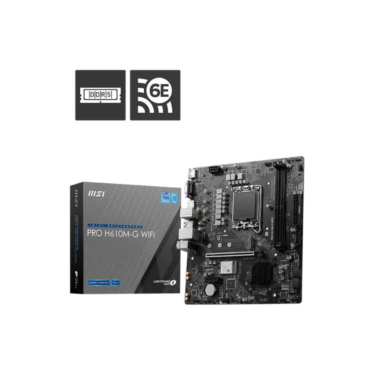 لوحة أم MB MSI PRO H610M-G WIFI D5/Intel / لوحة أم MB MSI PRO H610M-G WIFI D5/Intel /