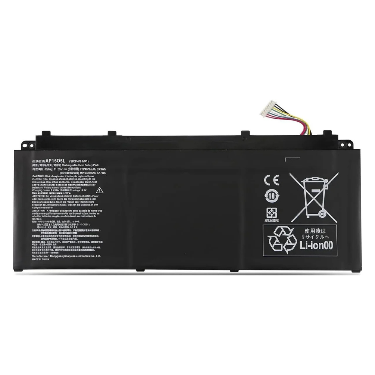 Acer AP15O5L 11.55V 53.9Wh 4670mAh Laptop Battery for Spin 5 / Swift / Aspire S13 / Chromebook R13 / Predator Triton 700 Acer AP15O5L 11.55V 53.9Wh 4670mAh Laptop Battery for Spin 5 / Swift / Aspire S13 / Chromebook R13 / Predator Triton 700
