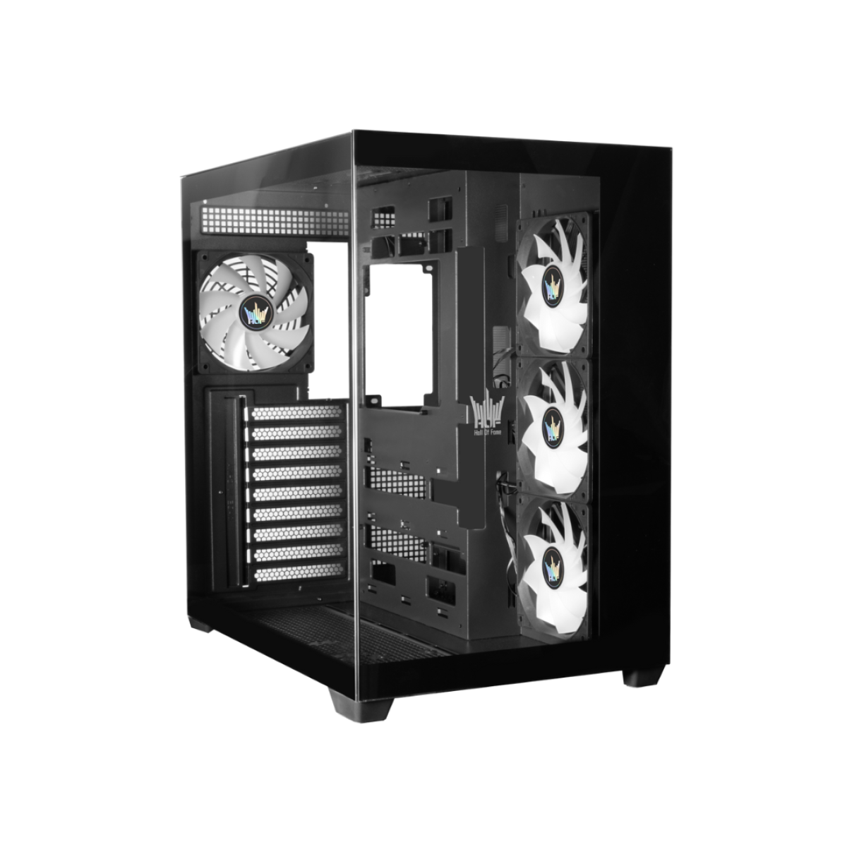GALAX Hall of Fame HOF ALLSYNQ Mid-Tower ATX Gaming Case – 4 ARGB Fans – Black GALAX Hall of Fame HOF ALLSYNQ Mid-Tower ATX Gaming Case – 4 ARGB Fans – Black