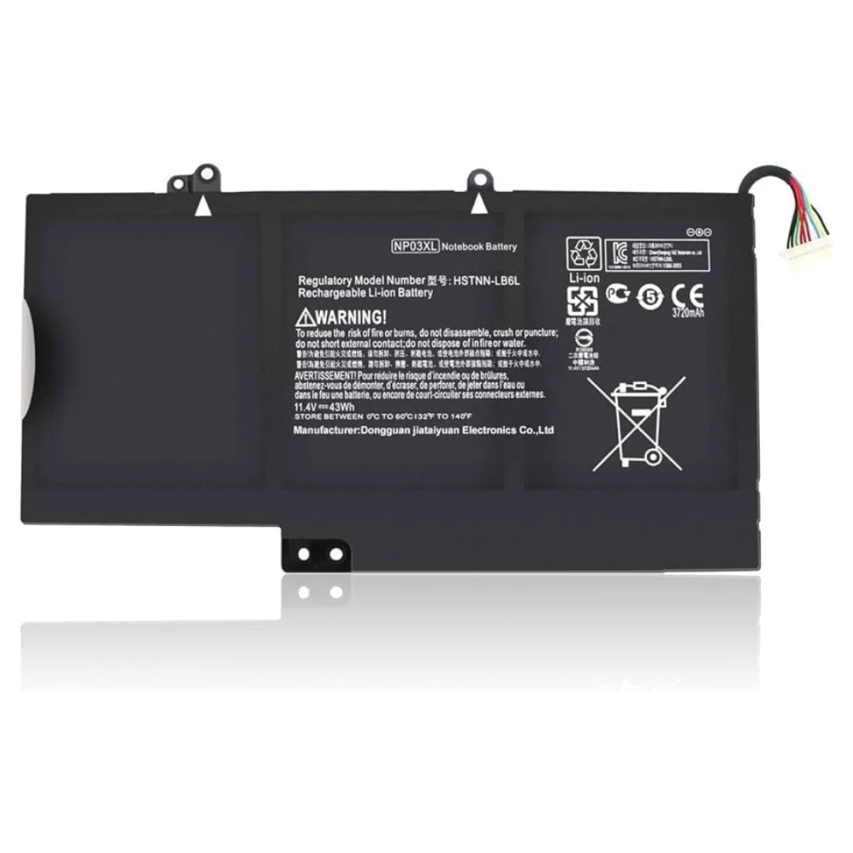 HP NP03XL 11.4V 43Wh 3720mAh Laptop Battery for Pavilion x360 13-A / Envy x360 15-U Series HP NP03XL 11.4V 43Wh 3720mAh Laptop Battery for Pavilion x360 13-A / Envy x360 15-U Series