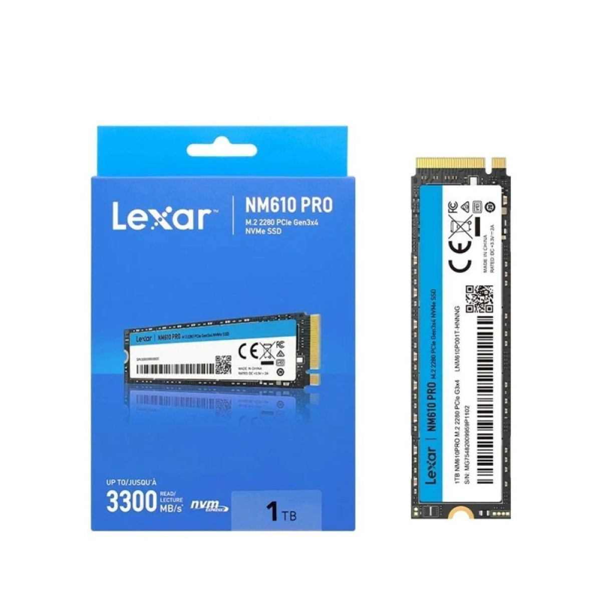 Lexar NM610 PRO 1TB M.2 2280 PCIe Gen3x4 NVMe SSD Lexar NM610 PRO 1TB M.2 2280 PCIe Gen3x4 NVMe SSD