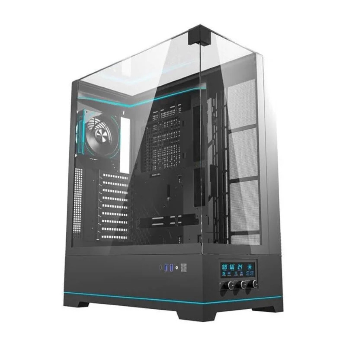 darkFlash DY450L Pro ATX Tempered Glass Gaming Case with 1 ARGB Fan – Black darkFlash DY450L Pro ATX Tempered Glass Gaming Case with 1 ARGB Fan – Black