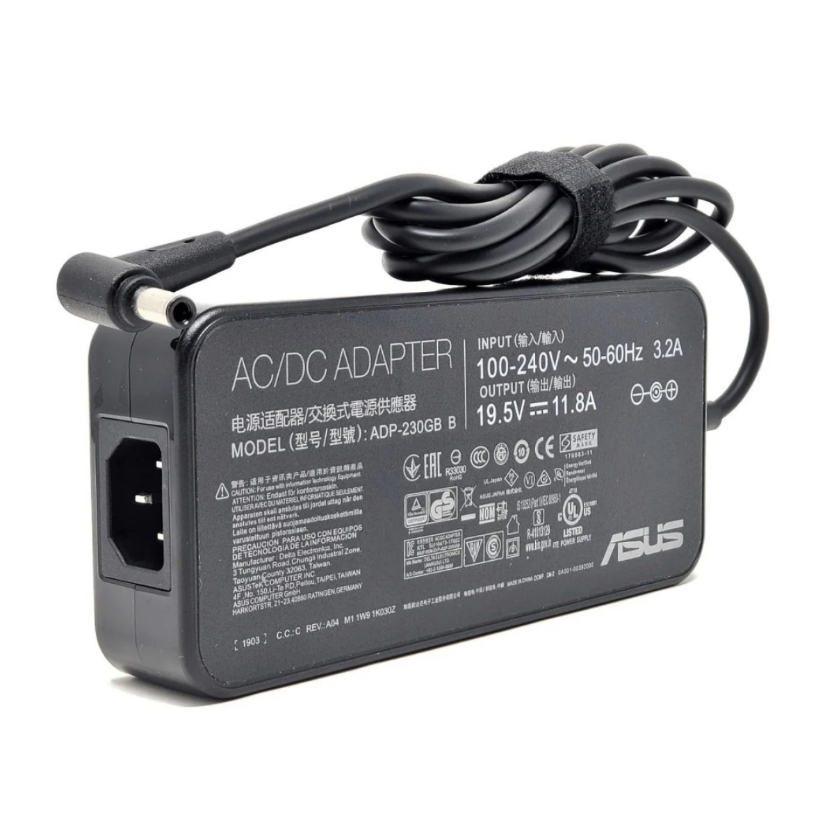 Asus 230W 19.5V 11.8A (6.0mm x 3.7mm) Replacement Laptop Adapter - G513IE, G532LV, G713QE Asus 230W 19.5V 11.8A (6.0mm x 3.7mm) Replacement Laptop Adapter - G513IE, G532LV, G713QE