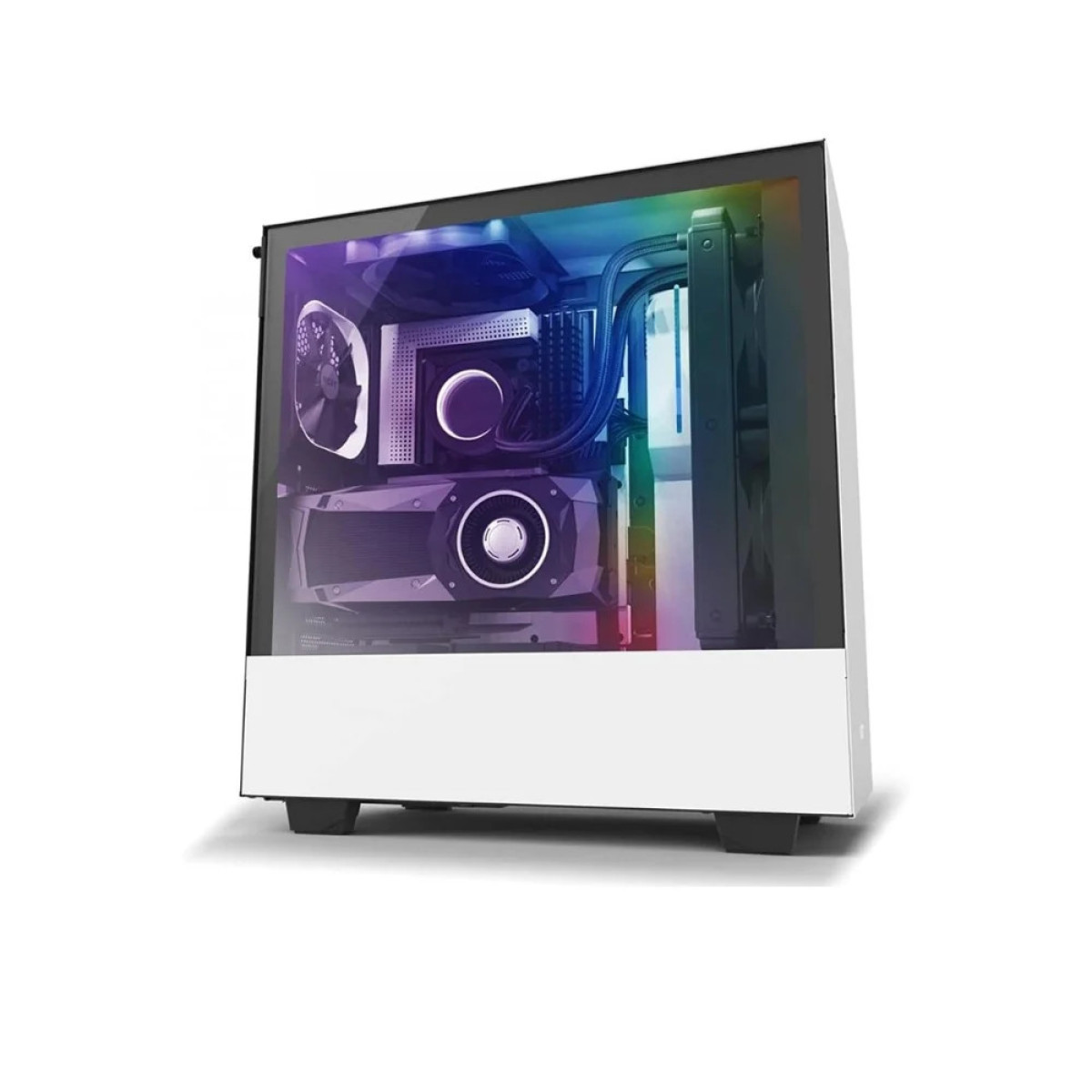 NZXT H510i MATTE GAMING MID-TOWER BLACK WHITE CASE NZXT H510i MATTE GAMING MID-TOWER BLACK WHITE CASE