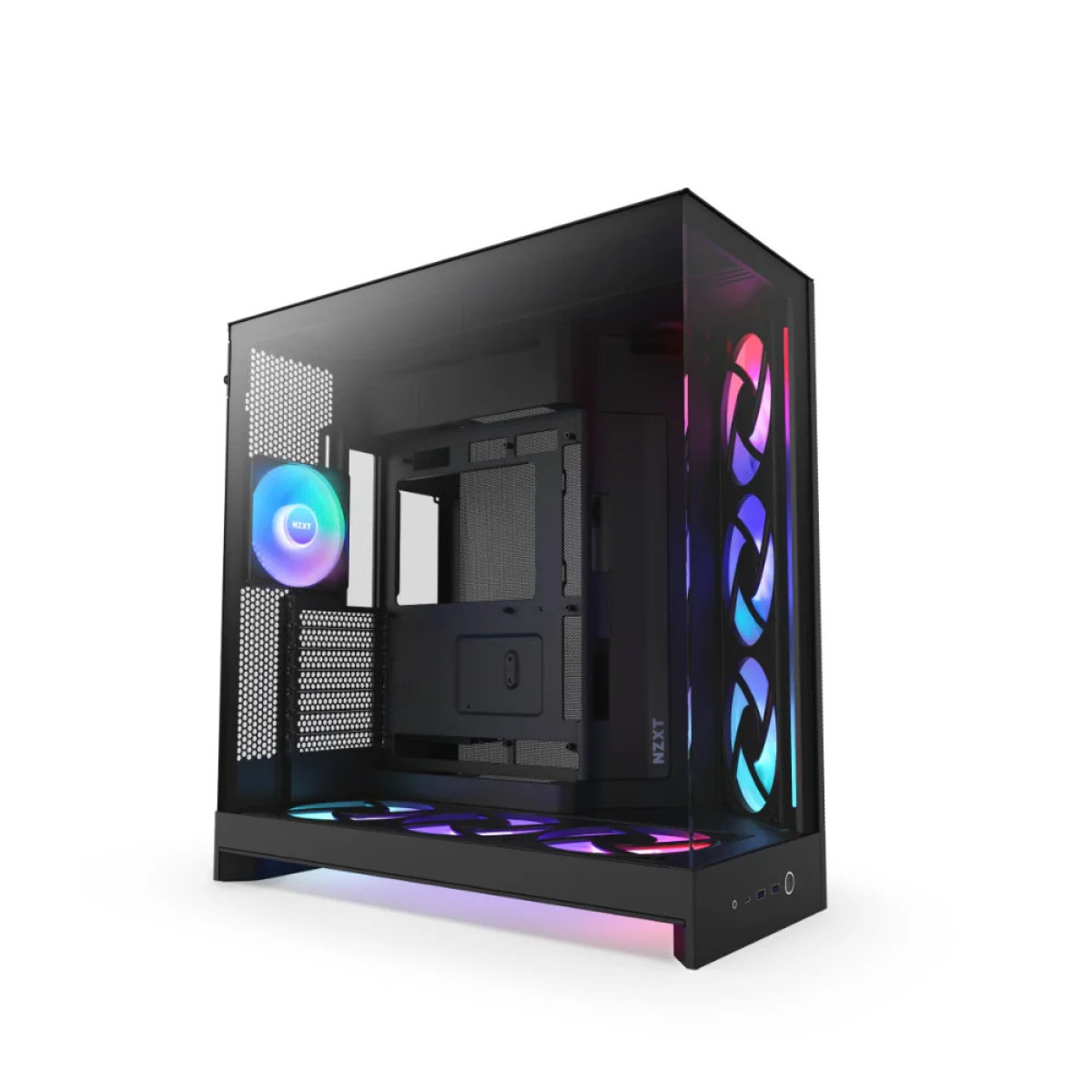 NZXT H9 FLOW RGB+ DUAL-CHAMBER MID TOWER Airflow With CONTROL HUB Black CASE NZXT H9 FLOW RGB+ DUAL-CHAMBER MID TOWER Airflow With CONTROL HUB Black CASE