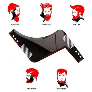 مشط و قالب تحديد اللحية للرجال Beard Shaping Template And Beard Comb مشط و قالب تحديد اللحية للرجال Beard Shaping Template And Beard Comb