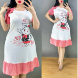 فستان نوم نسائي قطن – موديل قطة كرتون Women’s Cotton Nightdress – Cartoon Cat Design فستان نوم نسائي قطن – موديل قطة كرتون Women’s Cotton Nightdress – Cartoon Cat Design