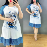 فستان نوم نسائي قطن – موديل قطة كرتون Women’s Cotton Nightdress – Cartoon Cat Design فستان نوم نسائي قطن – موديل قطة كرتون Women’s Cotton Nightdress – Cartoon Cat Design
