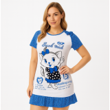 فستان نوم نسائي قطن – موديل قطة كرتون Women’s Cotton Nightdress – Cartoon Cat Design فستان نوم نسائي قطن – موديل قطة كرتون Women’s Cotton Nightdress – Cartoon Cat Design