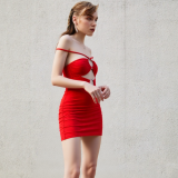 فستان قصير ضيق بحلقات معدنية وتصميم مكشوف Women’s Bodycon Cut-Out Mini Dress with Metal Rings فستان قصير ضيق بحلقات معدنية وتصميم مكشوف Women’s Bodycon Cut-Out Mini Dress with Metal Rings