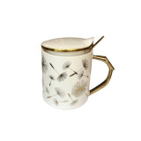 كوب سيراميك Ceramic Mug with Cover and Spoon كوب سيراميك Ceramic Mug with Cover and Spoon