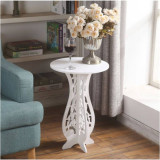 طاولة ديكور بيضاء بتصميم زخرفي عصري Modern White Decorative Table طاولة ديكور بيضاء بتصميم زخرفي عصري Modern White Decorative Table