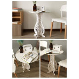 طاولة ديكور بيضاء بتصميم زخرفي عصري Modern White Decorative Table طاولة ديكور بيضاء بتصميم زخرفي عصري Modern White Decorative Table