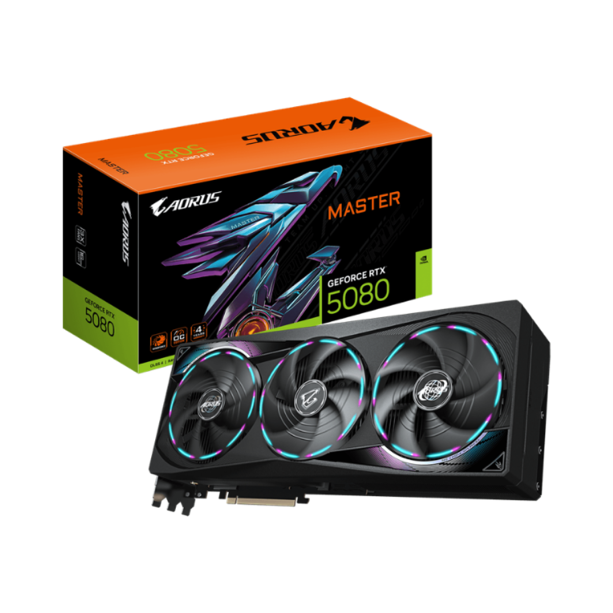 GIGABYTE AORUS RTX 5080 MASTER 16G | 16GB GDDR7 | 256-bit | 2805MHz GIGABYTE AORUS RTX 5080 MASTER 16G | 16GB GDDR7 | 256-bit | 2805MHz