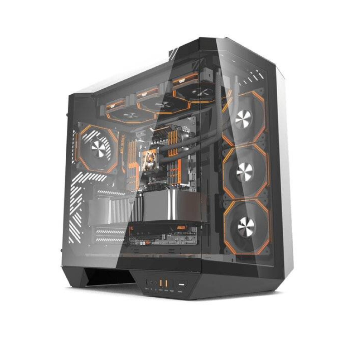 كيسDarkFlash DY470 Case with 7 Fans (Black) كيسDarkFlash DY470 Case with 7 Fans (Black)