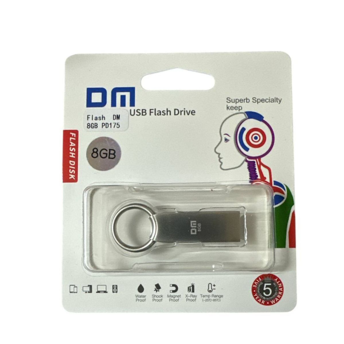 فلاش ميموري USB معدني مع حلقة مفاتيح سعة 8 جيجابايت USB Flash Drive 8GB – PD175 فلاش ميموري USB معدني مع حلقة مفاتيح سعة 8 جيجابايت USB Flash Drive 8GB – PD175