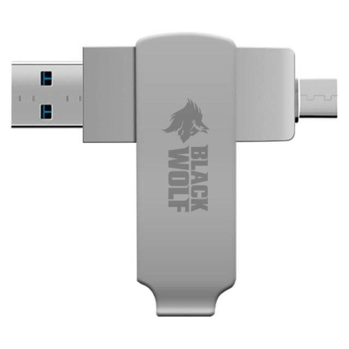 فلاش ميموري بلاك وولف 128GB ثنائي (USB-A & Type-C) فلاش ميموري بلاك وولف 128GB ثنائي (USB-A & Type-C)