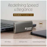 هارد خارجي ترانسيند 2 تيرابايت تصميم معدني أنيق بسرعة 1050MB/s Transcend ESD265C Portable SSD – 2TB هارد خارجي ترانسيند 2 تيرابايت تصميم معدني أنيق بسرعة 1050MB/s Transcend ESD265C Portable SSD – 2TB