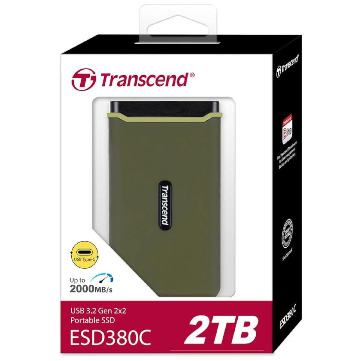 هارد خارجي ترانسيند 2 تيرابايت مقاوم للصدمات بسرعة 2000 ميجابايت بالثانية Transcend ESD380C Portable SSD – 2TB هارد خارجي ترانسيند 2 تيرابايت مقاوم للصدمات بسرعة 2000 ميجابايت بالثانية Transcend ESD380C Portable SSD – 2TB