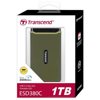 هارد خارجي ترانسيند 1 تيرابايت مقاوم للصدمات بلون أخضر عسكري Transcend ESD380C Portable SSD – 1TB هارد خارجي ترانسيند 1 تيرابايت مقاوم للصدمات بلون أخضر عسكري Transcend ESD380C Portable SSD – 1TB