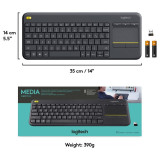 لوحة مفاتيح لاسلكية لوجيتك K400 بلاس مع لوحة لمس مدمجة Logitech K400 Plus Wireless Touch Keyboard لوحة مفاتيح لاسلكية لوجيتك K400 بلاس مع لوحة لمس مدمجة Logitech K400 Plus Wireless Touch Keyboard