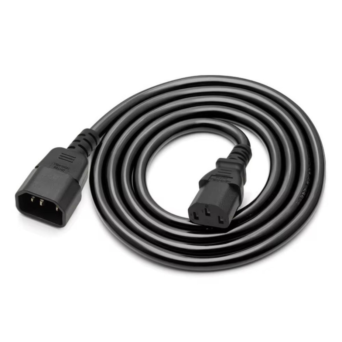 كيبل طاقة IEC C13 إلى C14 لتوصيل UPS أو الأجهزة الكهربائية IEC C13 to C14 Power Extension Cable كيبل طاقة IEC C13 إلى C14 لتوصيل UPS أو الأجهزة الكهربائية IEC C13 to C14 Power Extension Cable