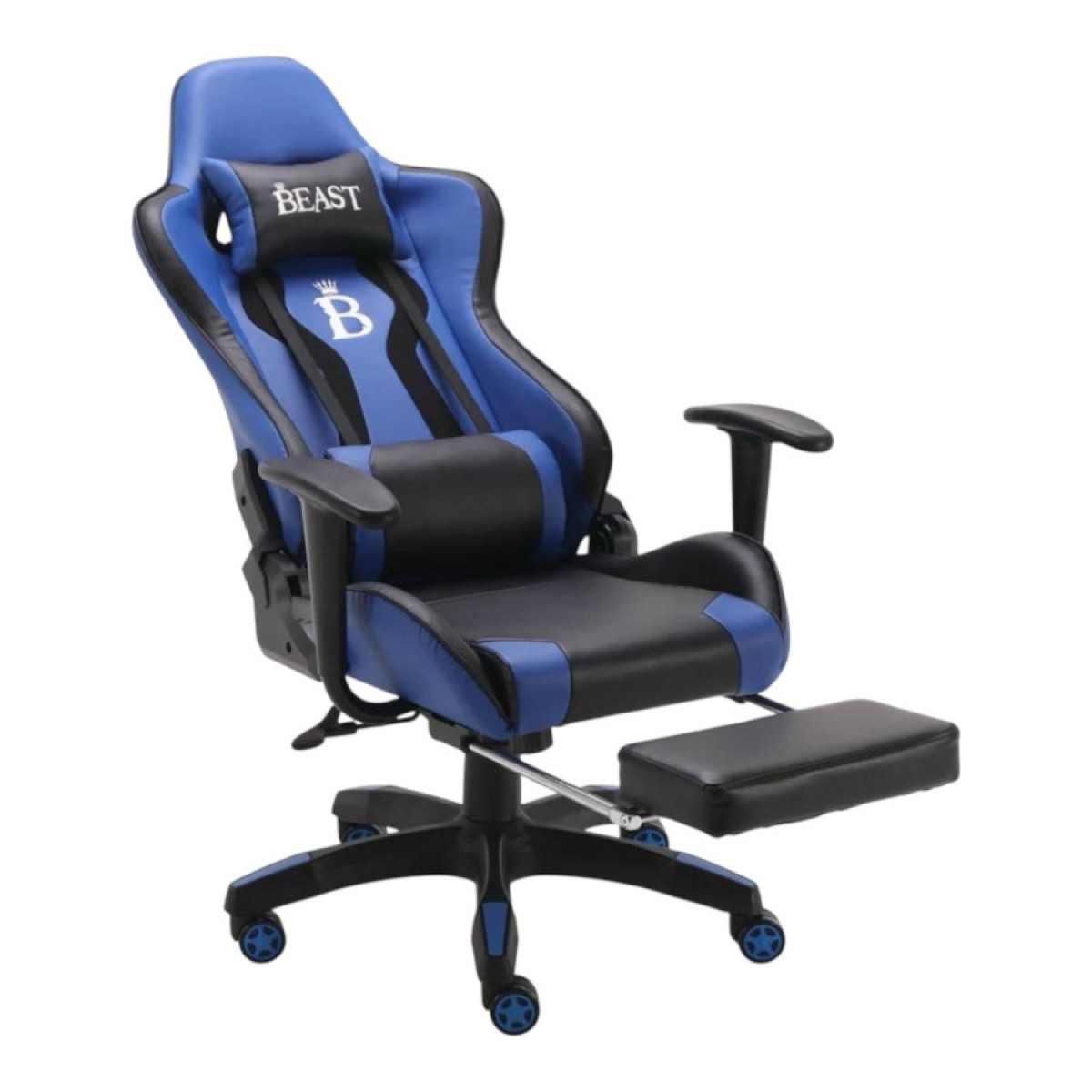 كرسي ألعاب بيست SD-205A-B أزرق وأسود BEAST Gaming Chair SD-205A-B Blue Black كرسي ألعاب بيست SD-205A-B أزرق وأسود BEAST Gaming Chair SD-205A-B Blue Black