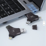 فلاشة ثلاثية المنافذ DM – 128GB DM APD006 3-in-1 Flash Drive 128GB (USB 3.0 - Type-C - Lightning) فلاشة ثلاثية المنافذ DM – 128GB DM APD006 3-in-1 Flash Drive 128GB (USB 3.0 - Type-C - Lightning)
