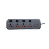 فيش كهرباء هافيت SP0032 مع مداخل USB وType-C Havit Power Strip SP0032 – 4 AC Slots + 3 USB-A + 1 USB-C (EU Plug) فيش كهرباء هافيت SP0032 مع مداخل USB وType-C Havit Power Strip SP0032 – 4 AC Slots + 3 USB-A + 1 USB-C (EU Plug)