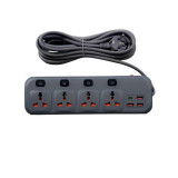 فيش كهرباء هافيت SP0032 مع مداخل USB وType-C Havit Power Strip SP0032 – 4 AC Slots + 3 USB-A + 1 USB-C (EU Plug) فيش كهرباء هافيت SP0032 مع مداخل USB وType-C Havit Power Strip SP0032 – 4 AC Slots + 3 USB-A + 1 USB-C (EU Plug)