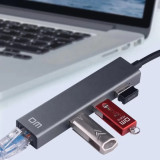 موزع USB ثلاثي المنافذ مع منفذ LAN بسرعة 1000 ميجابت - DM 3 Port USB 3.0 Hub + 1000 Mbps LAN - USB 3.0 Dock موزع USB ثلاثي المنافذ مع منفذ LAN بسرعة 1000 ميجابت - DM 3 Port USB 3.0 Hub + 1000 Mbps LAN - USB 3.0 Dock