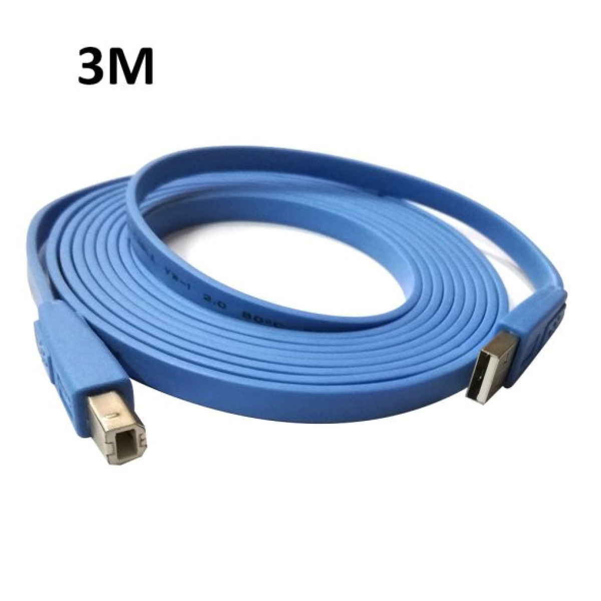 كيبل طابعة USB 2.0 مسطح بطول 3 متر – A إلى B Flat USB 2.0 Printer Cable 3M – Type A Male to Type B Male كيبل طابعة USB 2.0 مسطح بطول 3 متر – A إلى B Flat USB 2.0 Printer Cable 3M – Type A Male to Type B Male