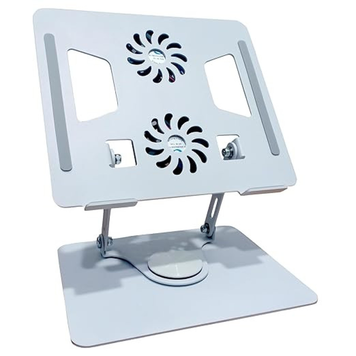 ستاند لابتوب ألمنيوم قابل للطي مع مروحتين تبريد – دوار 360 درجة KRESHU Aluminium Laptop Stand with Double Cooling Fans – 360° Adjustable & Foldable ستاند لابتوب ألمنيوم قابل للطي مع مروحتين تبريد – دوار 360 درجة KRESHU Aluminium Laptop Stand with Double Cooling Fans – 360° Adjustable & Foldable