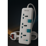 سيار كهربائي متعدد المخارج من Batra - 3 مخارج طول 3 متر Batra International Power Strip – Model BS23 3m سيار كهربائي متعدد المخارج من Batra - 3 مخارج طول 3 متر Batra International Power Strip – Model BS23 3m