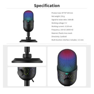 مايك احترافي للبث والتسجيل Gaming Microphone