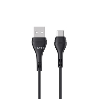Havit USB To TYPE-C PVC Striped Charging Cable كيبل شحن USB الى TYPE-C
