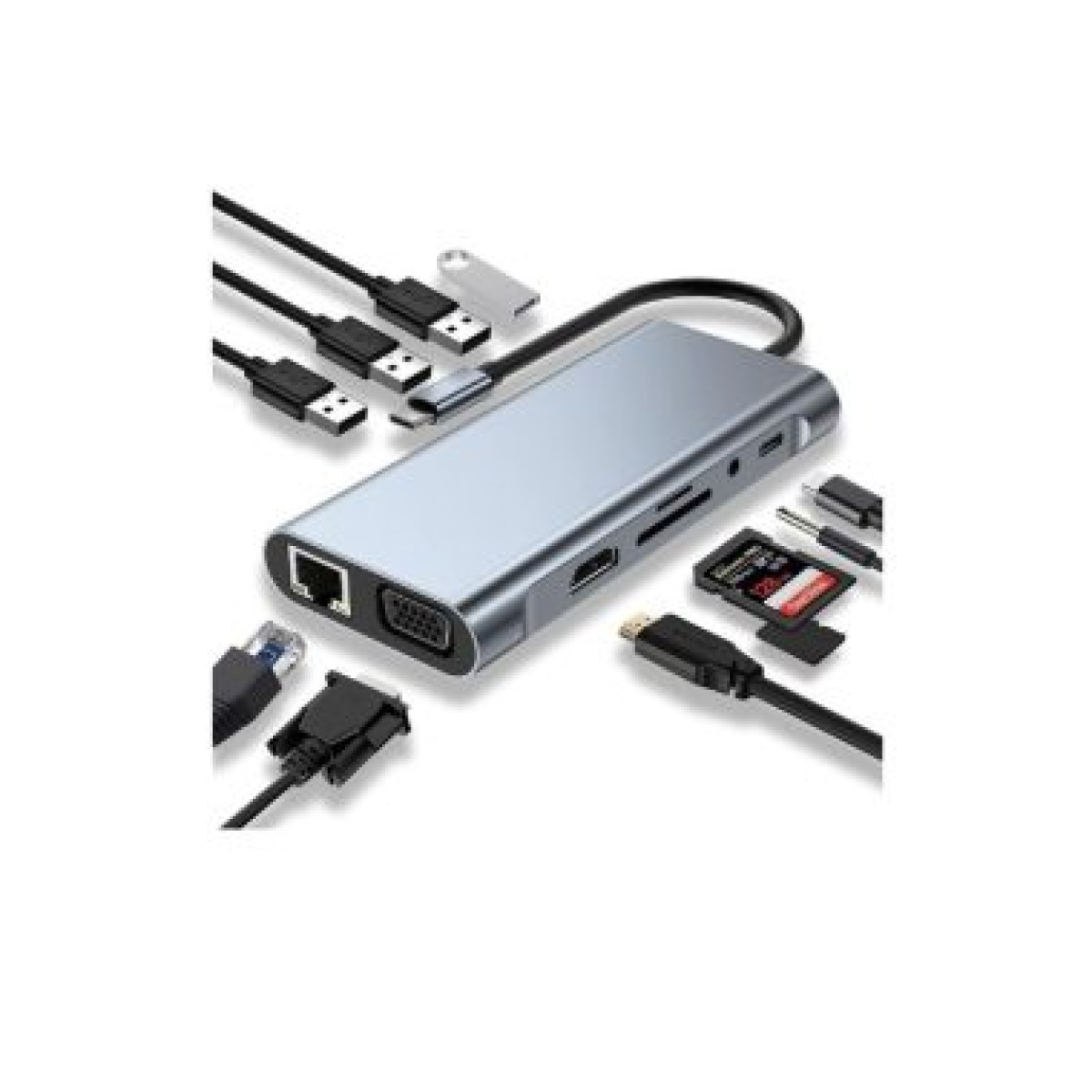 موزع تايب سي 11 منافذ (هاب) USB HUB - 11 in 1 HUB USB-C موزع تايب سي 11 منافذ (هاب) USB HUB - 11 in 1 HUB USB-C