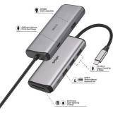 موزع هاب 7 منافذ SC201 USB C Hub 7-in-1 Type C Multiport Adapter
