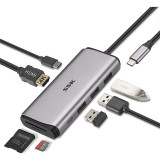 موزع هاب 7 منافذ SC201 USB C Hub 7-in-1 Type C Multiport Adapter