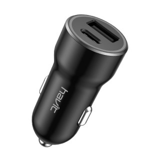 HV-CC613 USB-A And Type-C Port Car Charger 20W شاحن موبايل للسيارة HV-CC613 USB-A And Type-C Port Car Charger 20W شاحن موبايل للسيارة