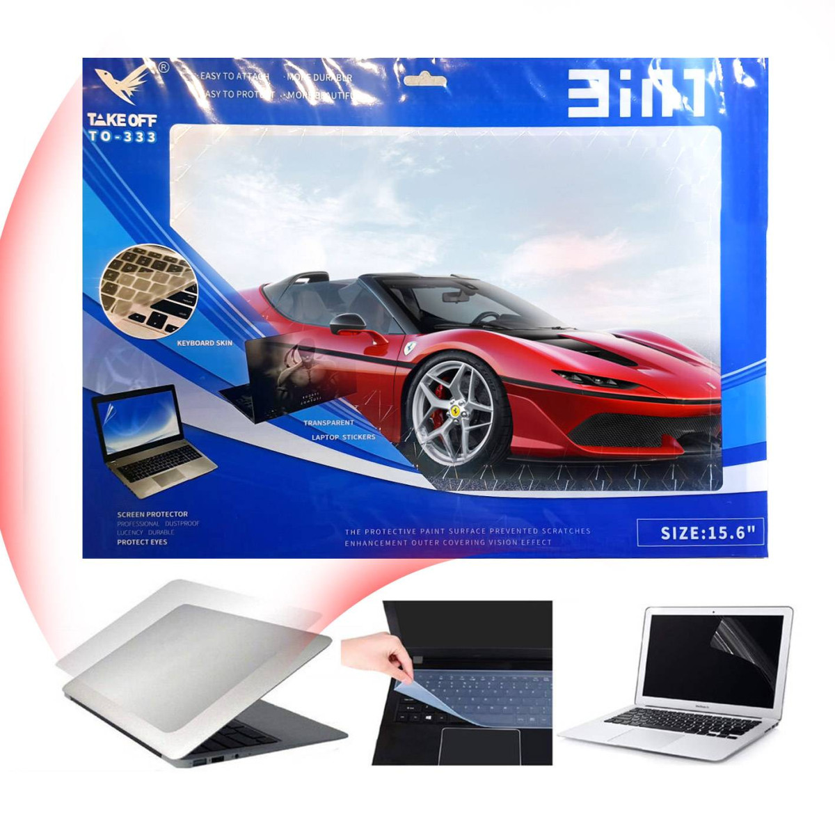 ملصق حماية اللابتوب TakeOff Laptop Skin Pack 3-in-1 (Ferrari J50) ملصق حماية اللابتوب TakeOff Laptop Skin Pack 3-in-1 (Ferrari J50)