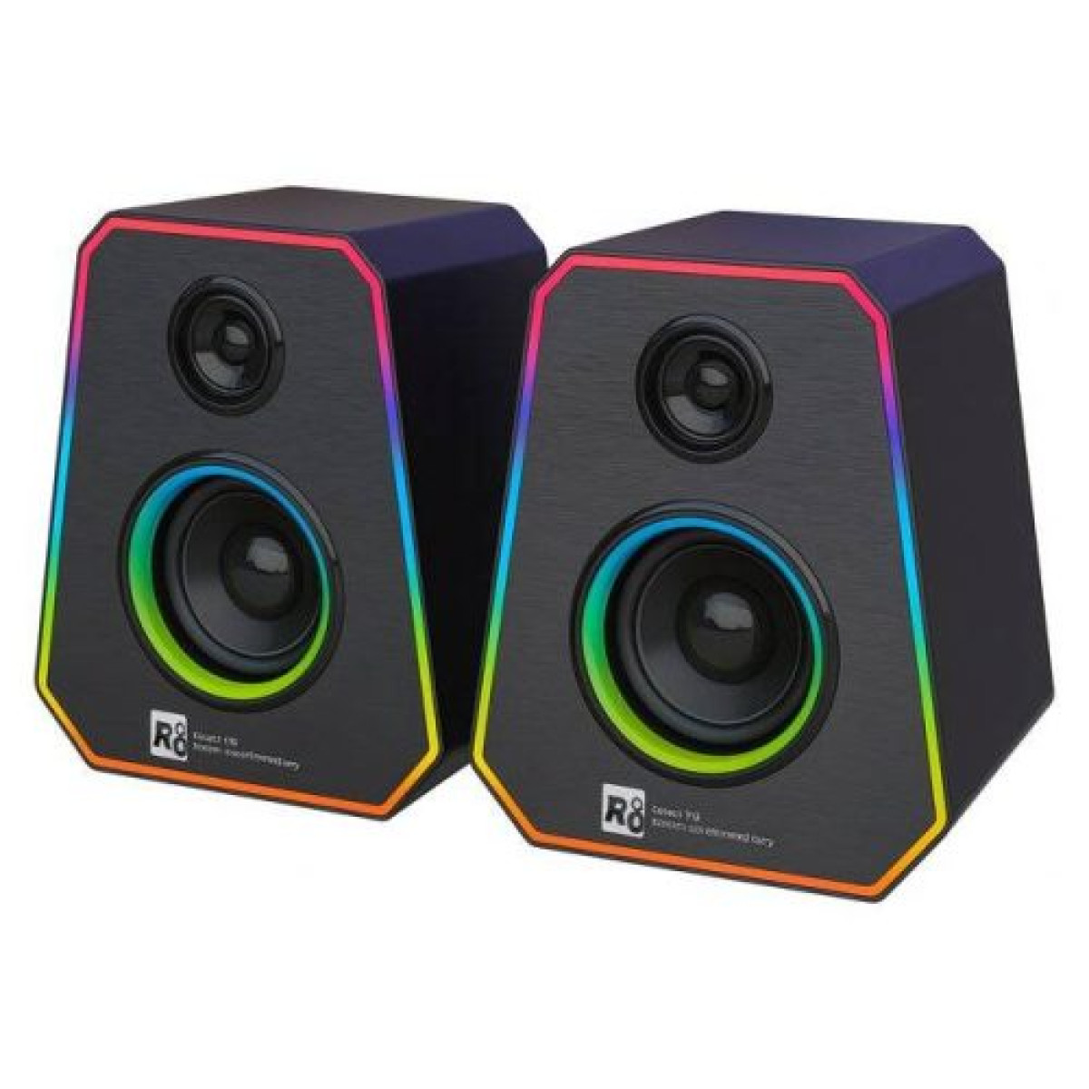 سماعات كومبيوتر سلكية - R8 SP‑15 Wired LED Speaker (Black) سماعات كومبيوتر سلكية - R8 SP‑15 Wired LED Speaker (Black)