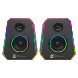 سماعات كومبيوتر سلكية - R8 SP‑15 Wired LED Speaker (Black) سماعات كومبيوتر سلكية - R8 SP‑15 Wired LED Speaker (Black)
