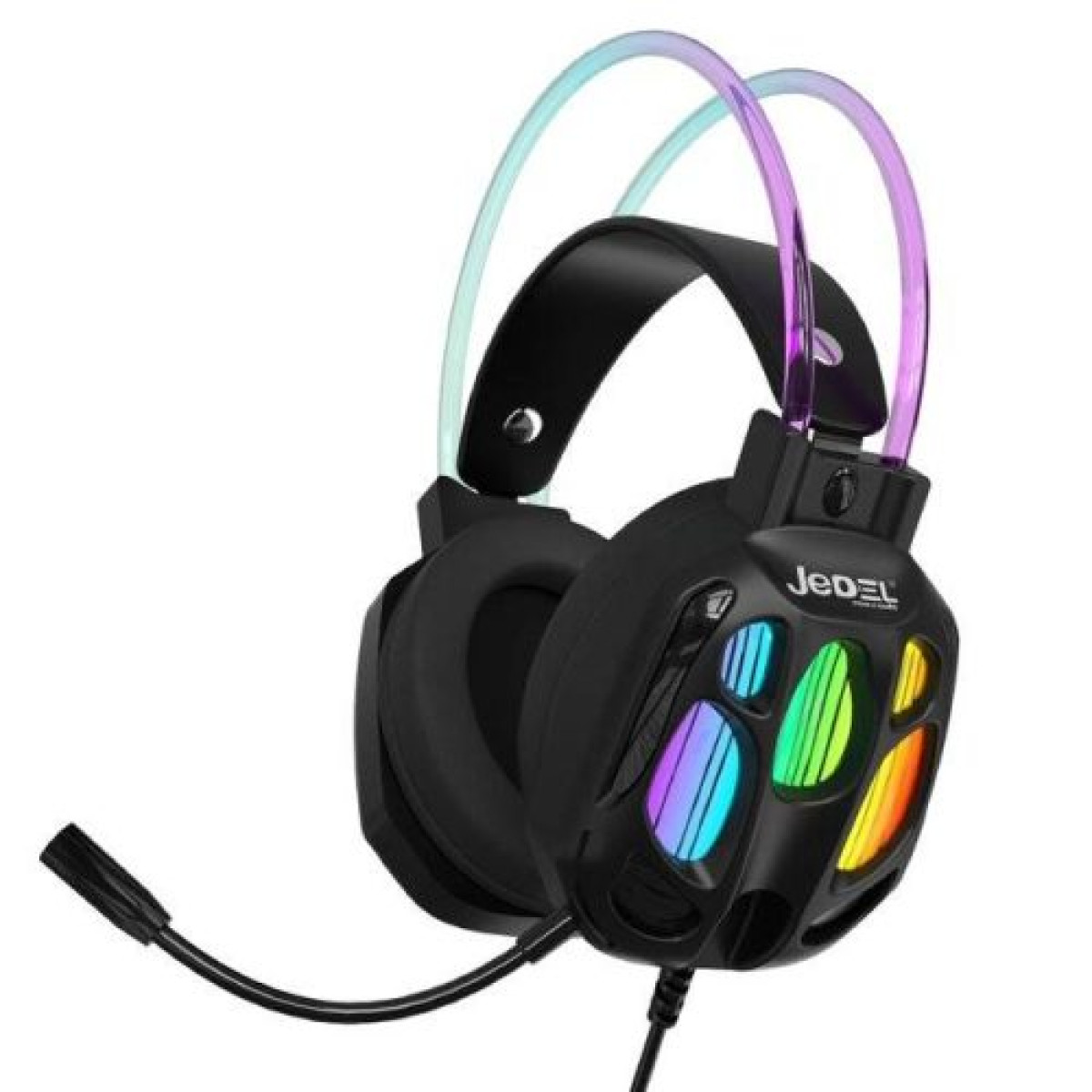 سماعة رأس سلكية - Jedel GH‑619 Headphone USB 7.1 (Black) سماعة رأس سلكية - Jedel GH‑619 Headphone USB 7.1 (Black)