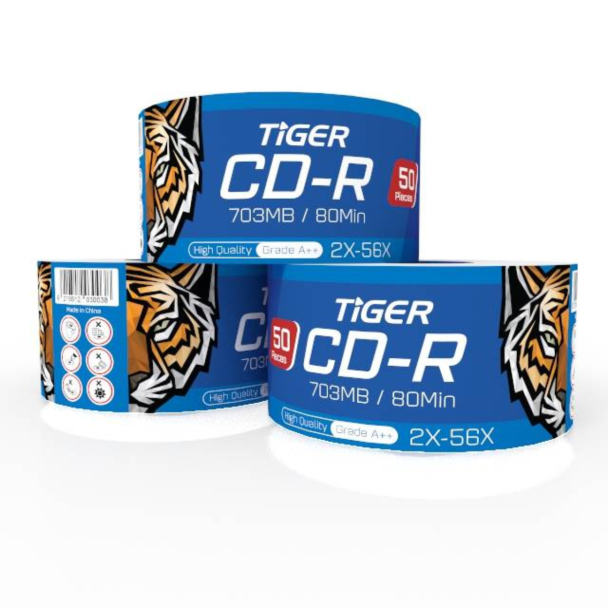 اقراصTiger Blank CD-R 703MB/80Min (50 pcs Pack) اقراصTiger Blank CD-R 703MB/80Min (50 pcs Pack)