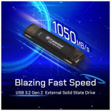 Transcend ESD310 - USB Flash Drive - 2TB - Up to 1050MB/s - Black Transcend ESD310 - USB Flash Drive - 2TB - Up to 1050MB/s - Black