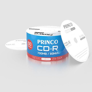 اقراصPrinco Blank CD-R 700MB (50 pcs Pack) / [2X-56X] (نسخة)