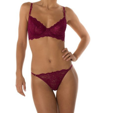 طقم دانتيل حمالة صدر و سروال داخلي ميوري - بنفسجي