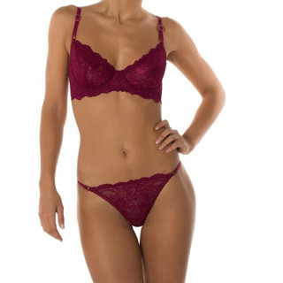 طقم دانتيل حمالة صدر و سروال داخلي ميوري - بنفسجي